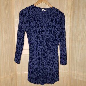 Gap Womens Blue Aztec Chevron Flowy Casual Dress Small